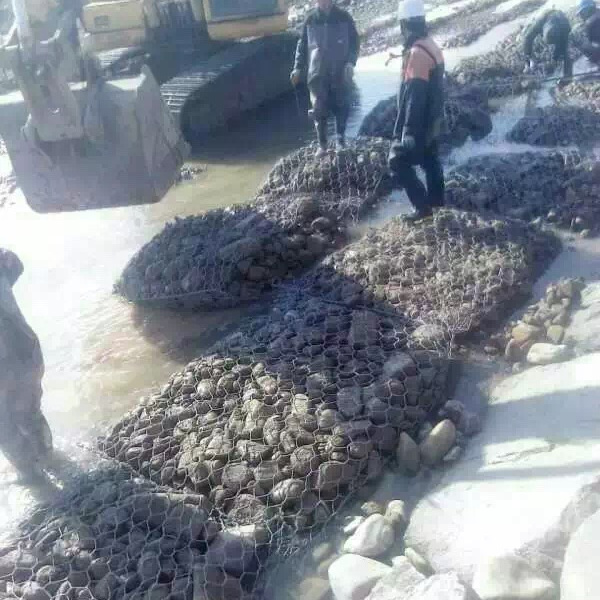 Galfan Coating Hexagonal Wire Gabions for retaining wall